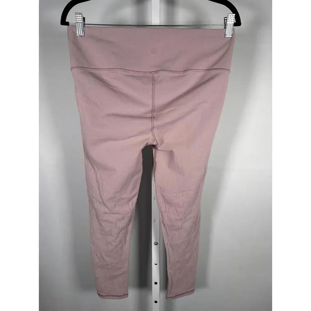 Lululemon Reveal Crop *Zen Expression Vintage Mauve Size 12 - Picture 6 of 11